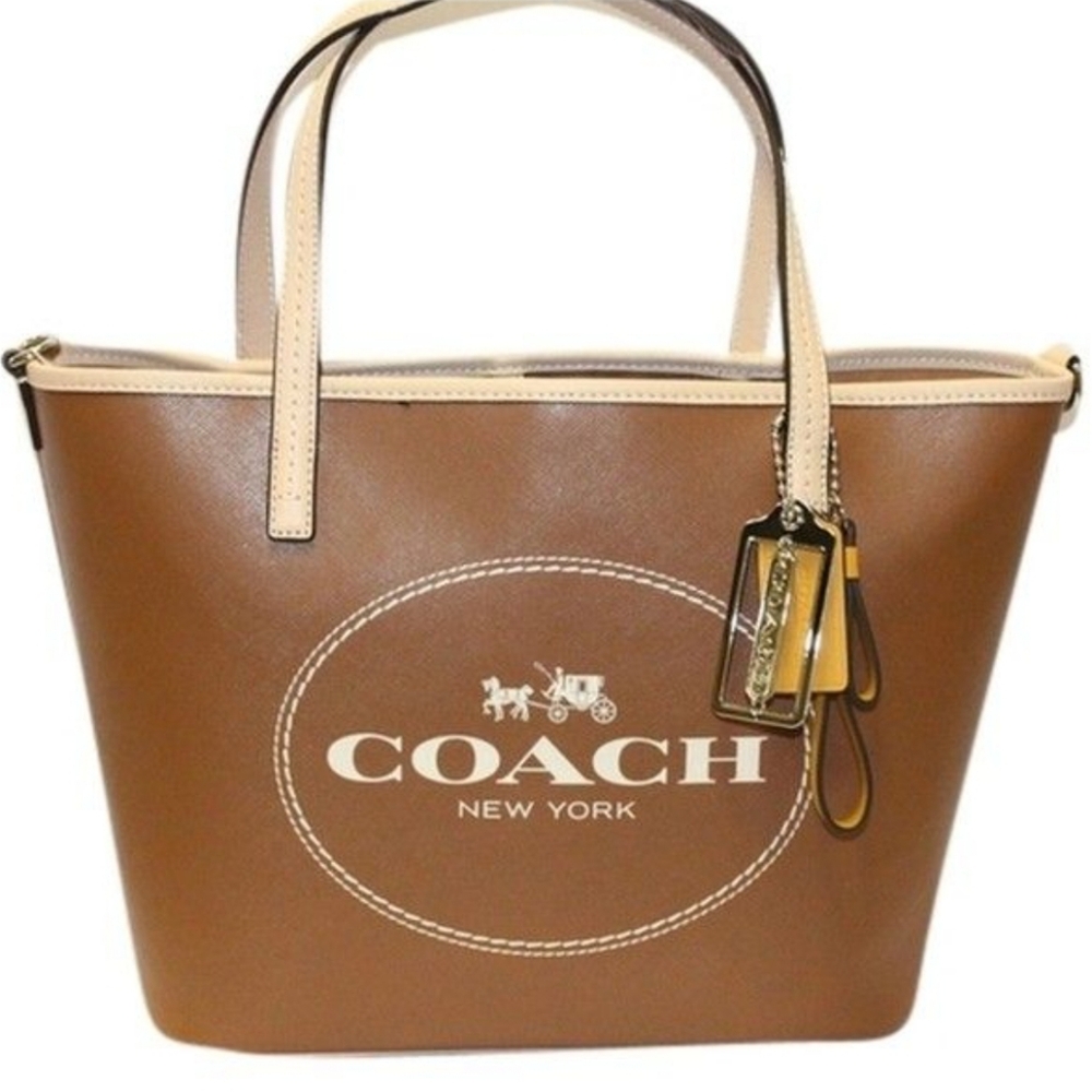 Coach Brown Leather Market Metro Tote - Picture 1 of 12